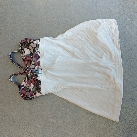 Lululemon Wrap It Up Tank Support Built-in Bra Sz 6 So Fly Butterfly Angel Wing - Picture 5 of 7